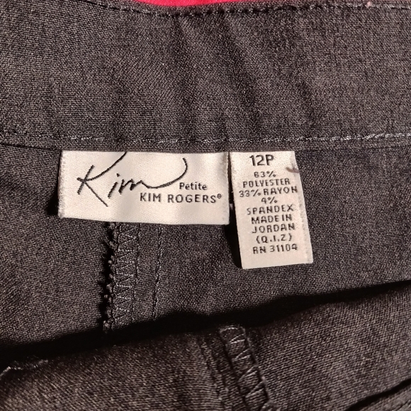 Kim Roger's Gray Dress Pants Size 12P - Picture 4 of 7